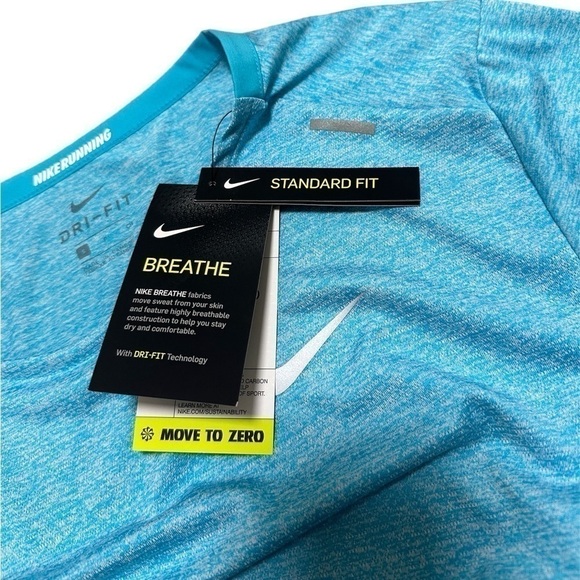 NWT Nike Rise 365 Men's Dri-FIT Short-Sleeve Running Top / Blue / Size Small - Picture 12 of 14